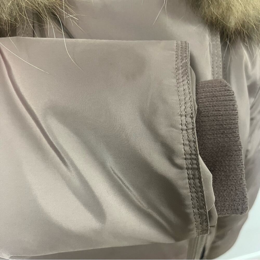 MaxMara Down Puffer Coat Brown Fur Hooded - Picture 4 of 9